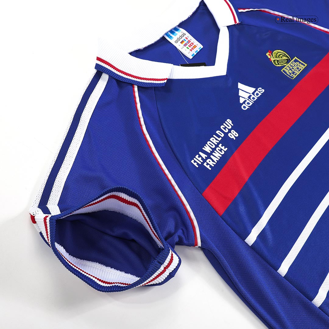 Retro HENRY #12 1998 France Home Soccer Jersey