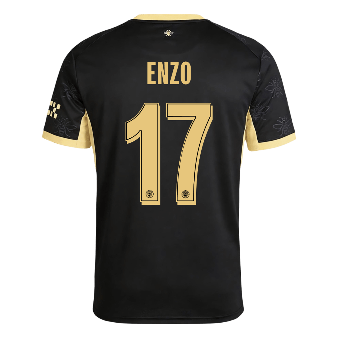 ENZO #17 Manchester City Away Soccer Jersey 2026/27 Black - UCL