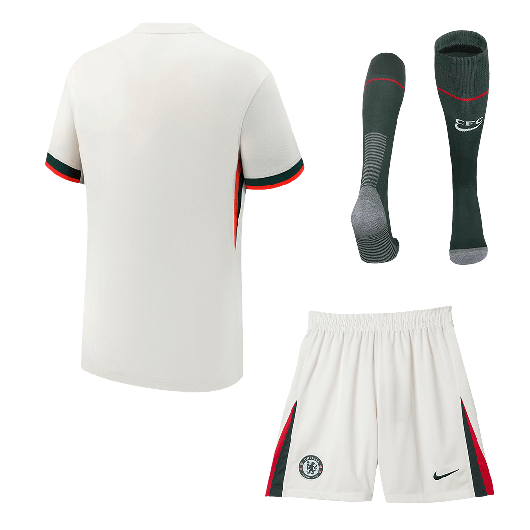 Chelsea Away Soccer Jersey Kit(Jersey+Shorts+Socks) 2025/26 White