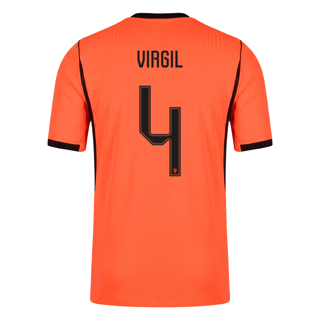 Authentic VIRGIL #4 Netherlands Home Soccer Jersey 2026