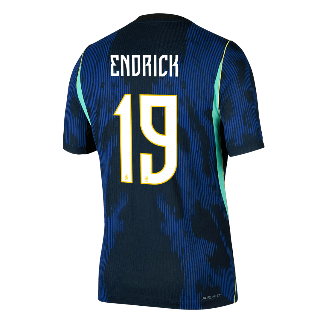 Authentic ENDRICK #19 Brazil Away Soccer Jersey 2026