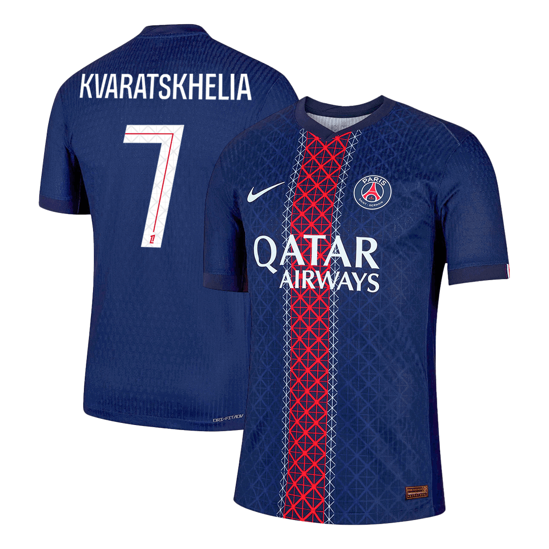 Authentic KVARATSKHELIA #7 PSG Home Soccer Jersey 2025/26 Navy