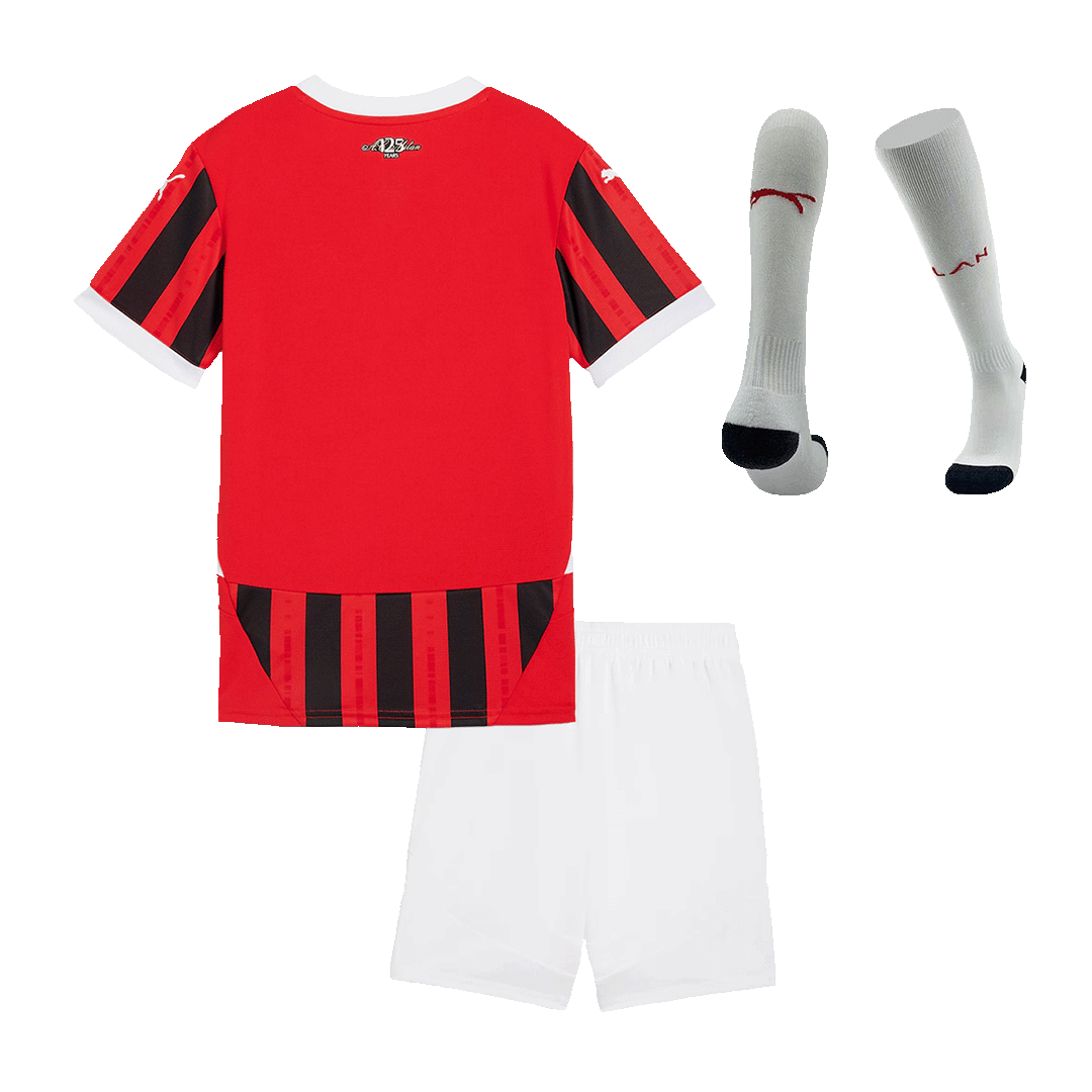 Kid's AC Milan Home Soccer Jersey Kit(Jersey+Shorts+Socks) 2024/25