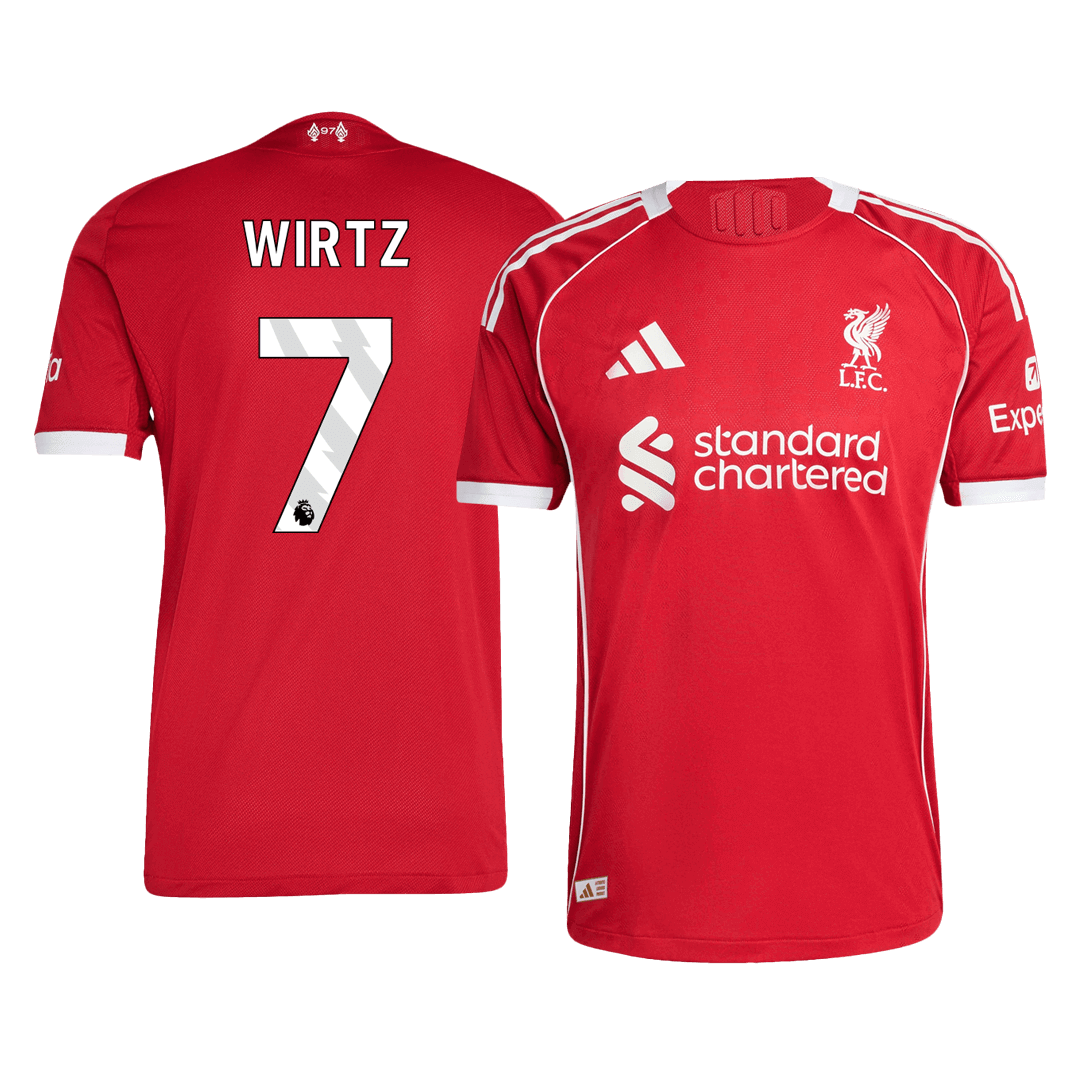 Authentic WIRTZ #7 Liverpool Home Soccer Jersey 2025/26 Red