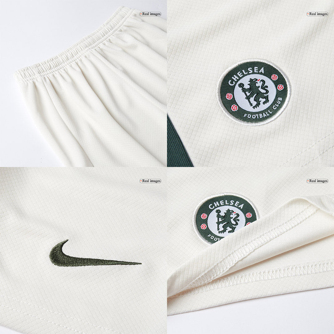 Kid's Chelsea Away Soccer Jersey Kit(Jersey+Shorts+Socks) 2025/26 White