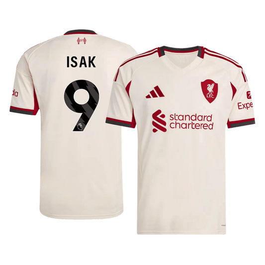 ISAK #9 Liverpool Away Soccer Jersey 25/26 White