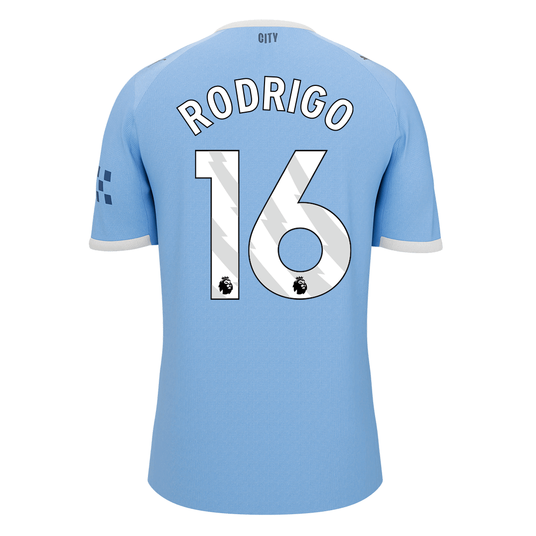 RODRIGO #16 Manchester City Home Soccer Jersey 2025/26 Blue