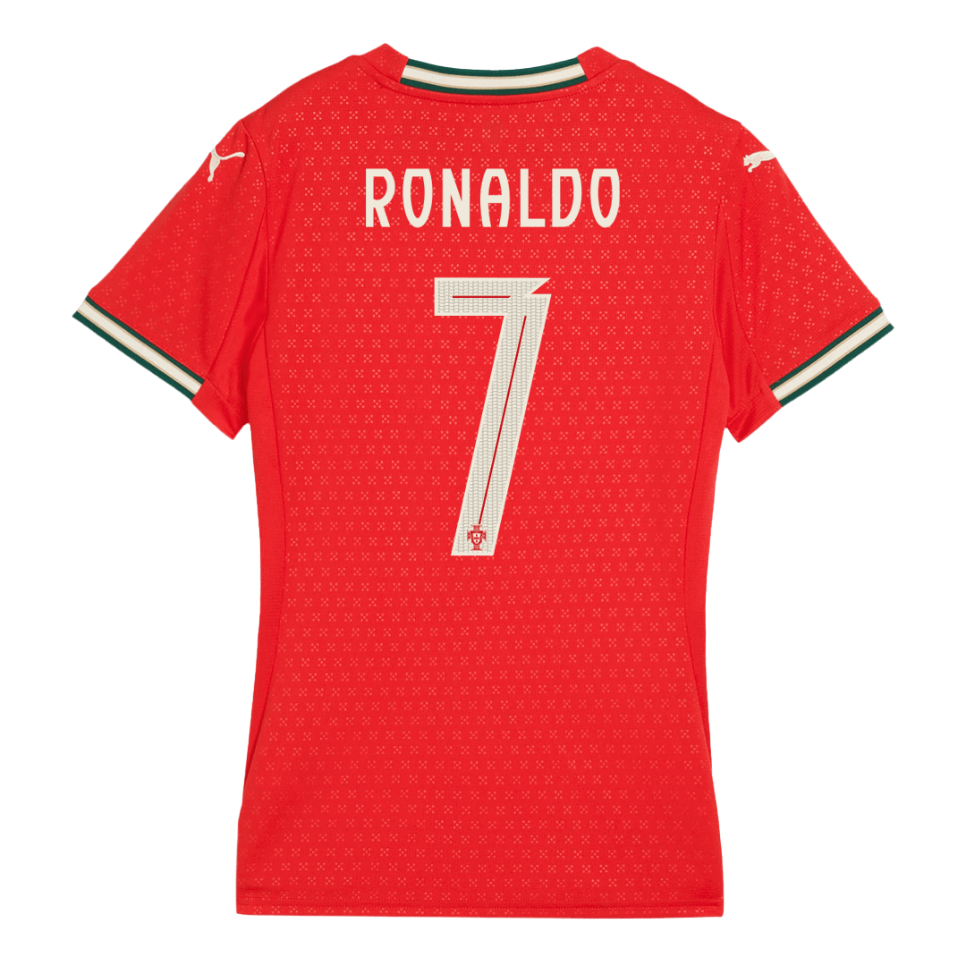 RONALDO #7 Women's Portugal Home Soccer Jersey 2025 Red