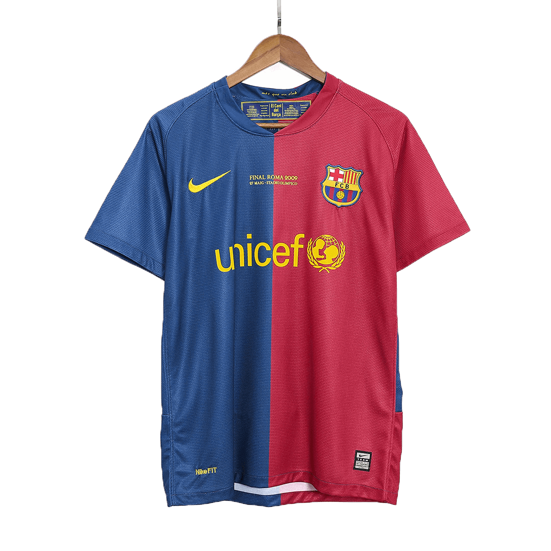 Retro XAVI #6 2008/09 Barcelona Home Soccer Jersey - UCL Final