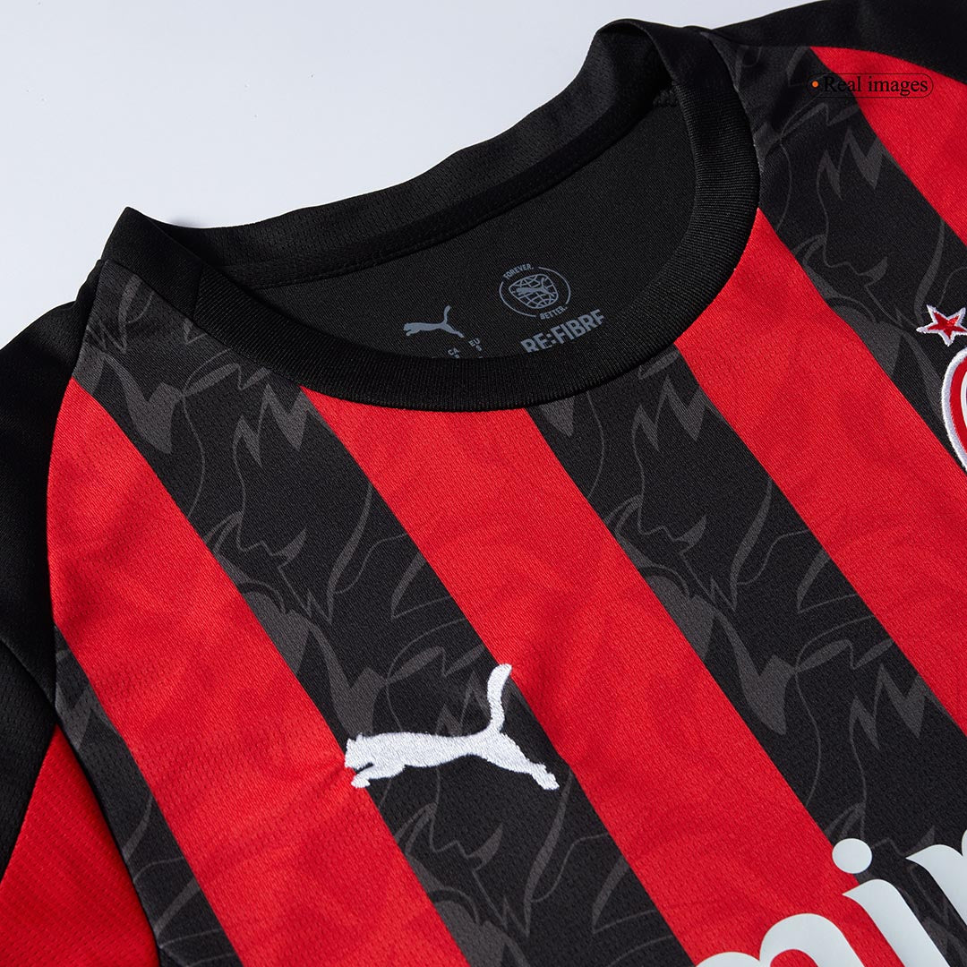 AC Milan Home Soccer Jersey Kit(Jersey+Shorts+Socks) 2025/26