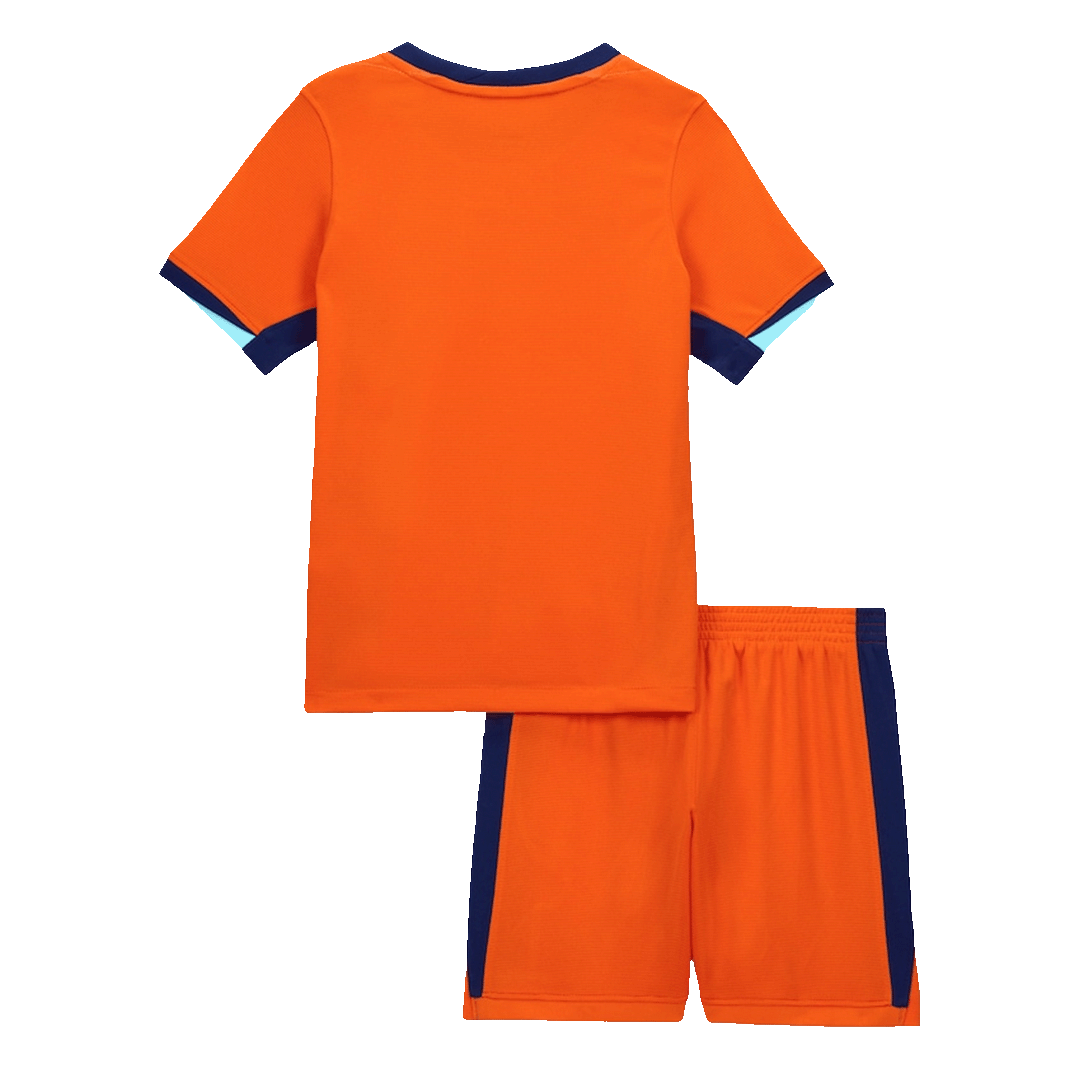 Kid's Netherlands Home Soccer Jersey Kit(Jersey+Shorts) Euro 2024