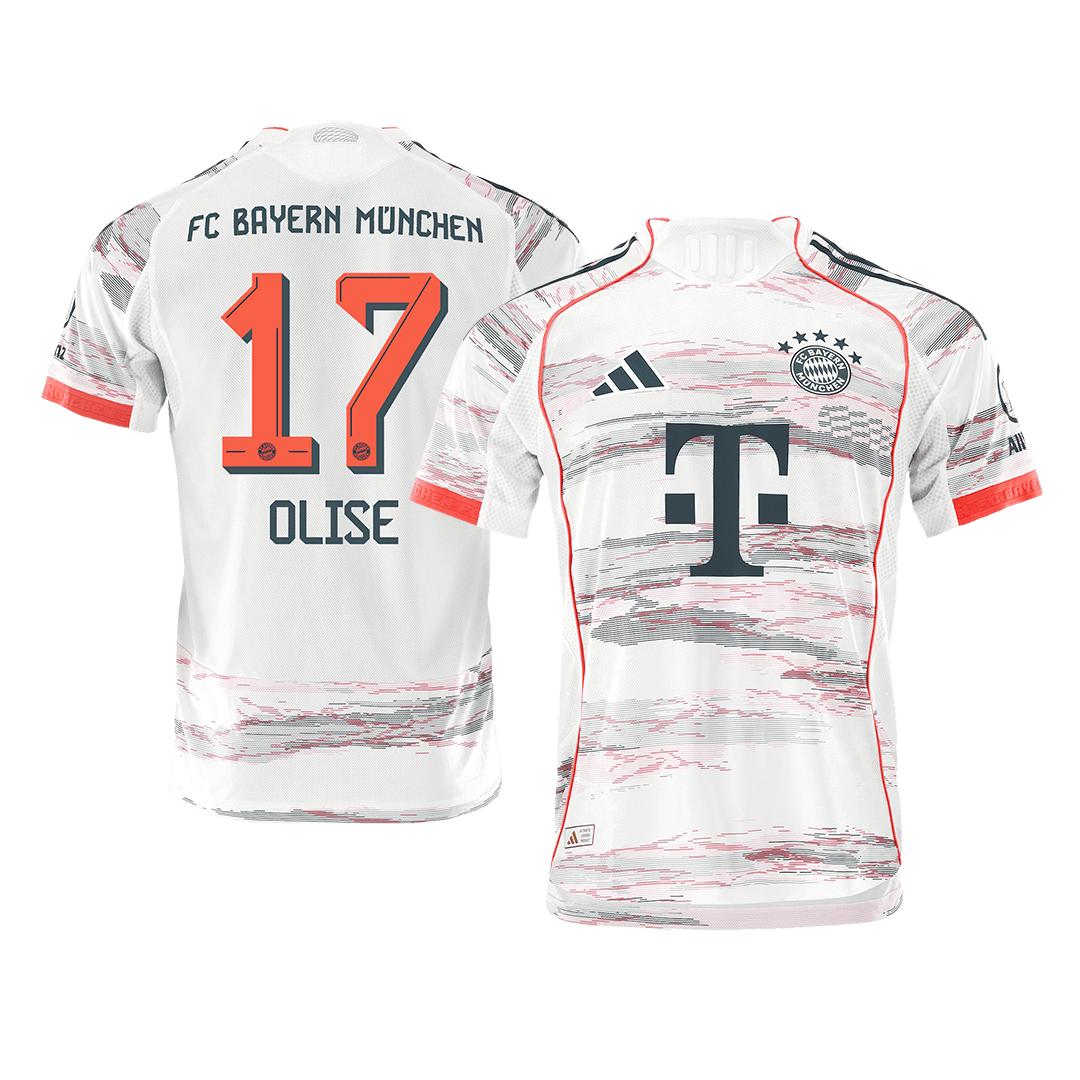 Authentic OLISE #17 Bayern Munich Away Soccer Jersey 2025/26