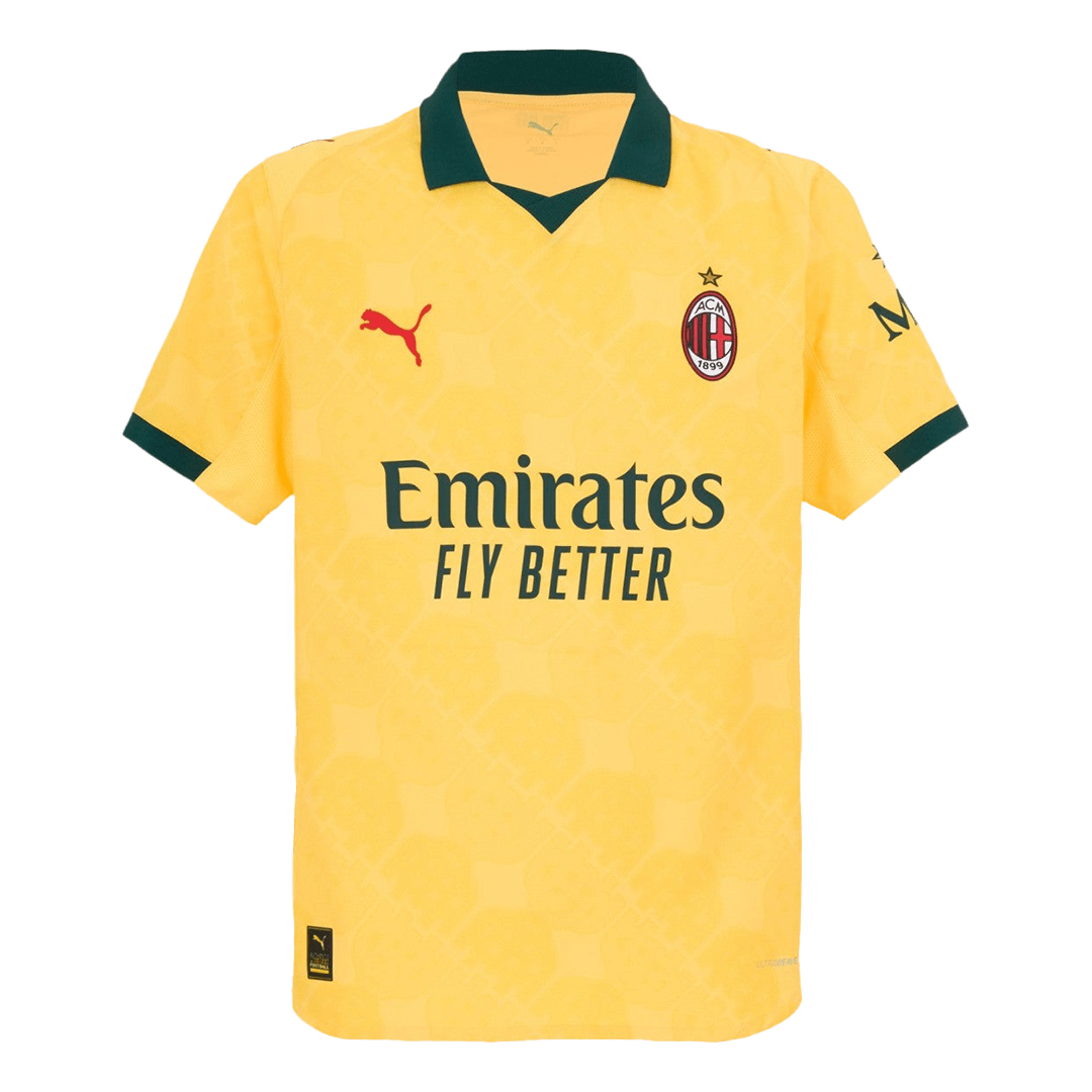 Authentic AC Milan Third Away Soccer Jersey 2025/26 Yellow