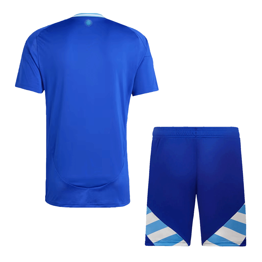 Men's Argentina Away Soccer Jersey Kit  (Jersey+Shorts) 2024