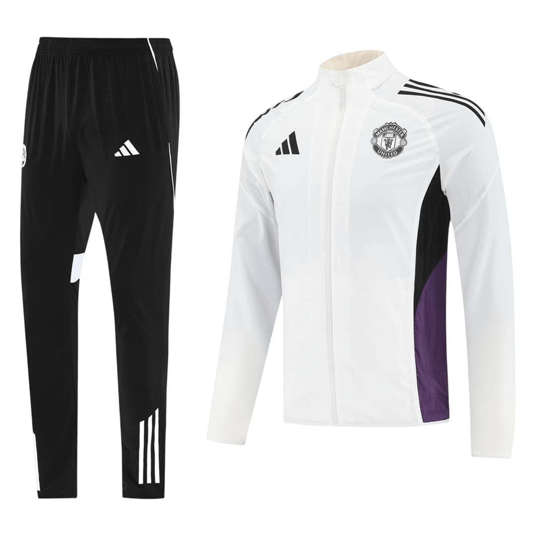 Manchester United Training Tracksuit Kit(Top+Pants) 25/26 White