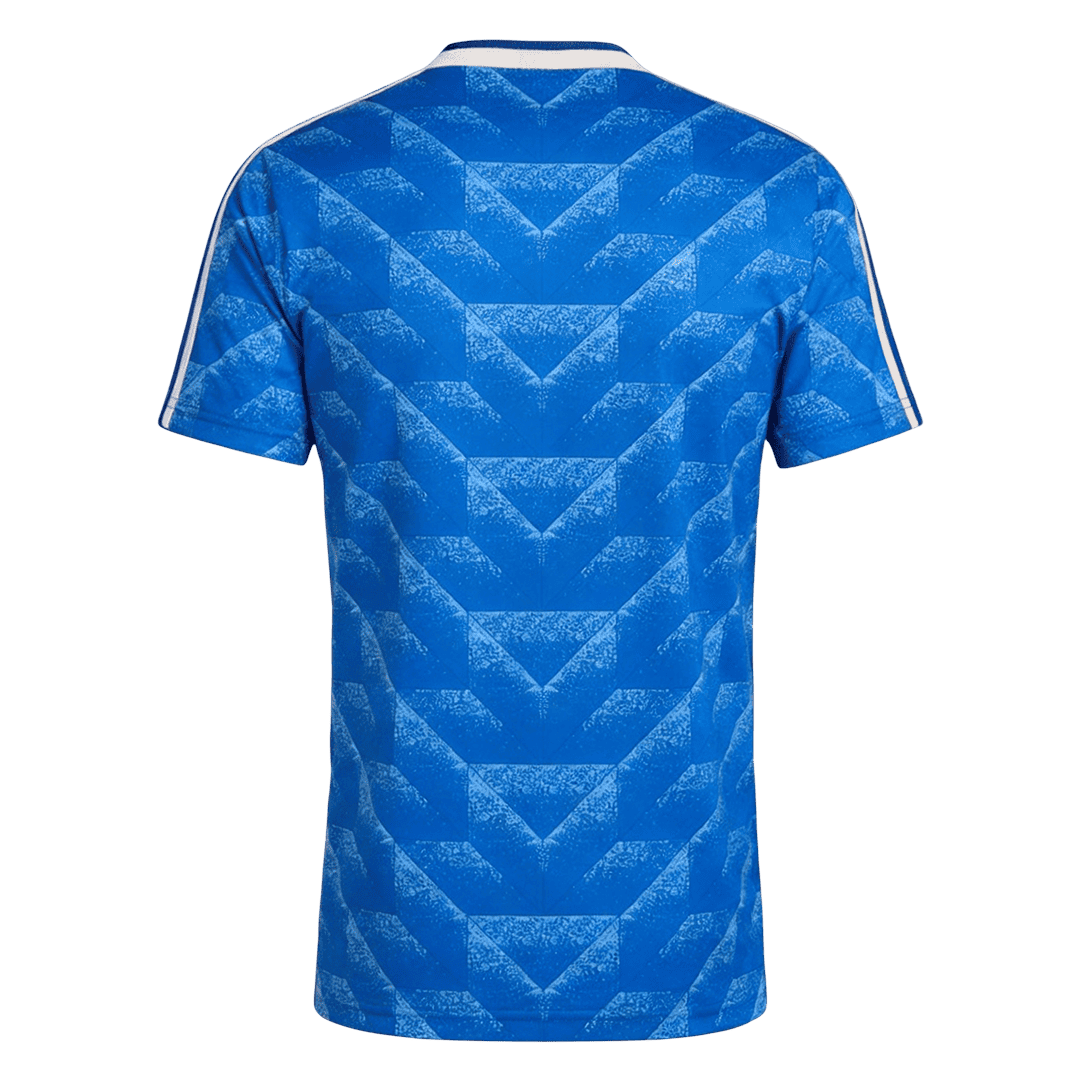 Men Retro Fan Version USA Away Soccer Jersey 1988 Blue