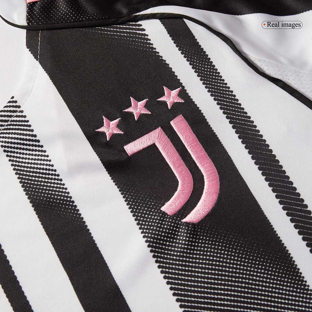 Juventus Home Soccer Jersey Kit(Jersey+Shorts) 2025/26 Black&White