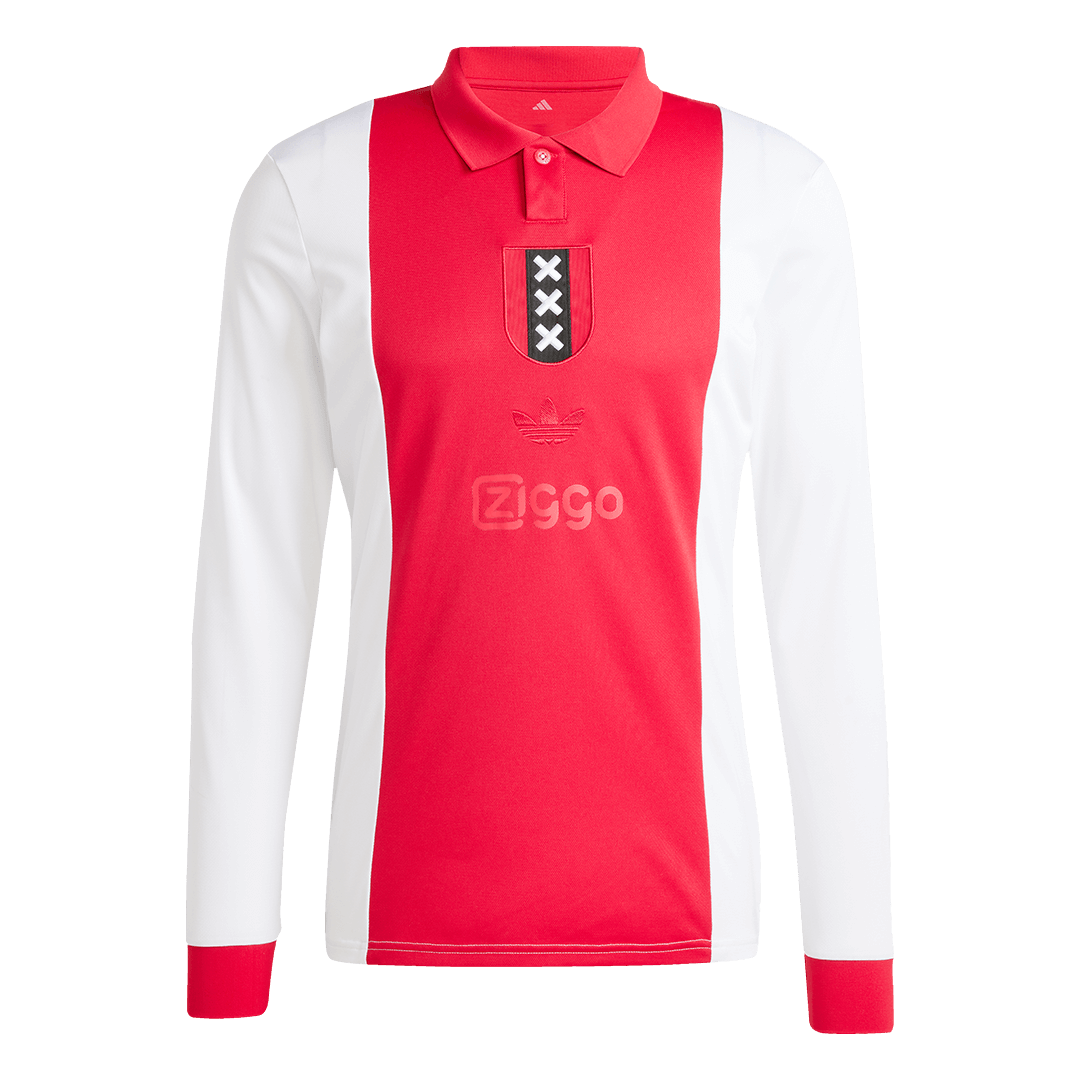 Ajax 125th Anniversary Long Sleeve Soccer Jersey 2024/25 Red&White