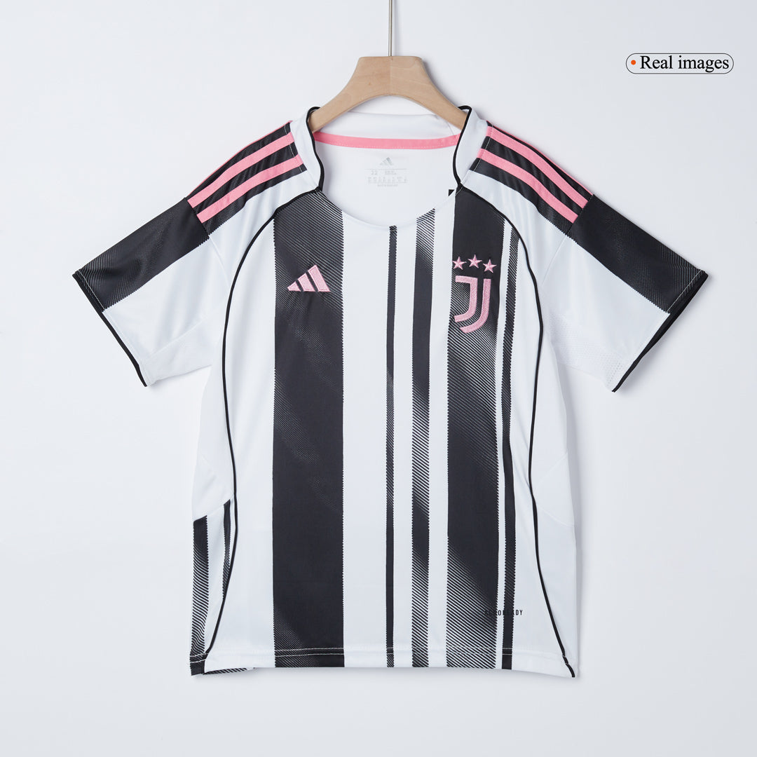 Kid's Juventus Home Soccer Jersey Kit(Jersey+Shorts+Socks) 2025/26 Black&White
