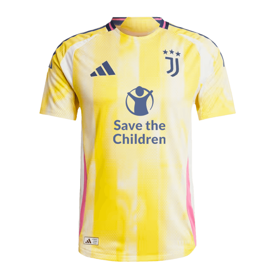 Authentic YILDIZ #10 Juventus Away Soccer Jersey 2024/25 - Save The Children Sponsor