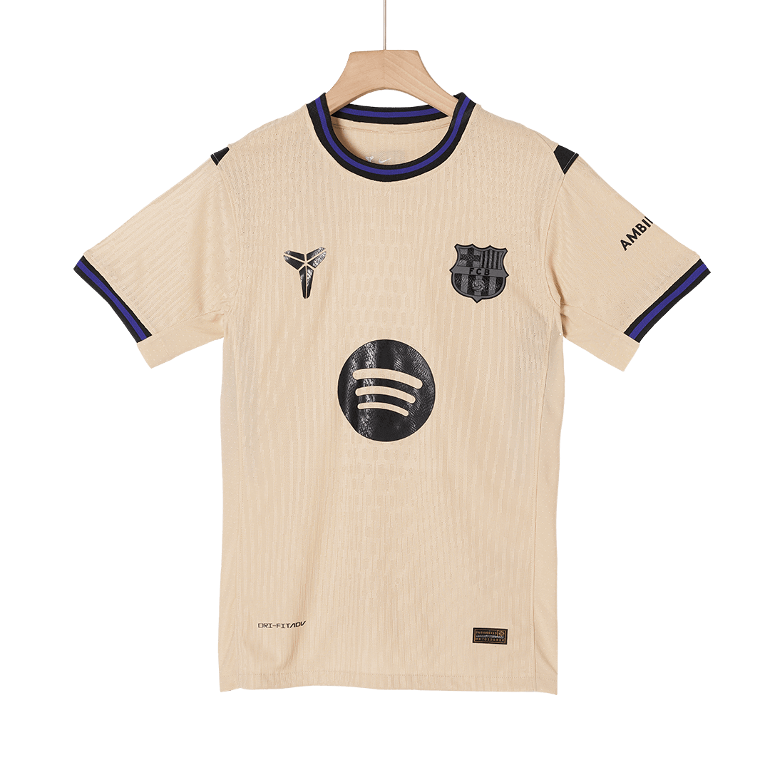 ROONY #19 Authentic Barcelona Away Soccer Jersey 2025/26 Yellow - UCL