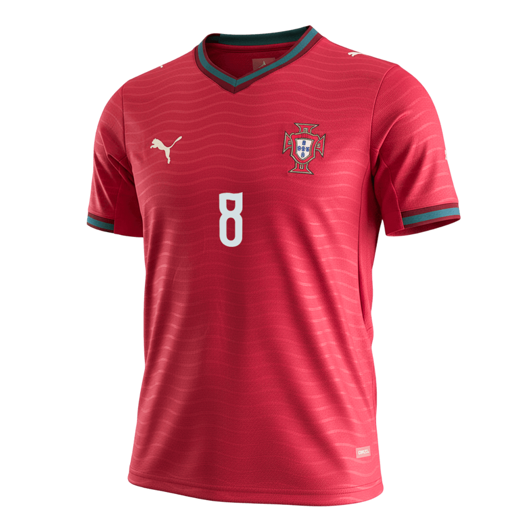 B.FERNANDES #8 Portugal Home Football Shirt 2026