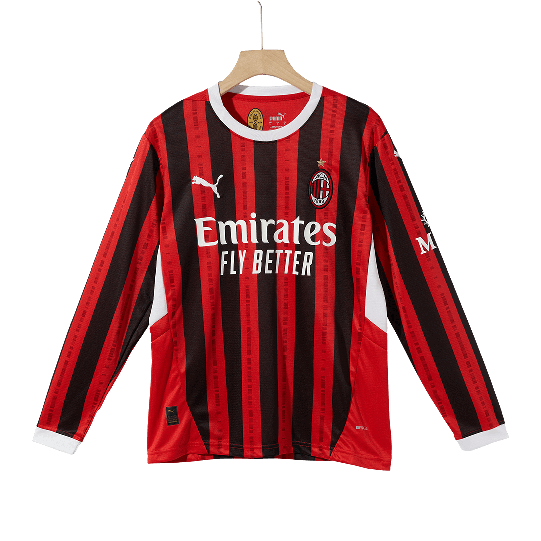 AC Milan Home Long Sleeve Soccer Jersey 2024/25