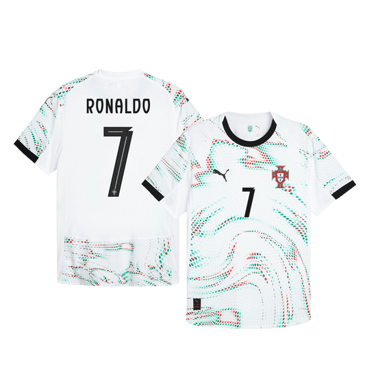 Authentic RONALDO #7 Portugal Away Soccer Jersey 2025 White