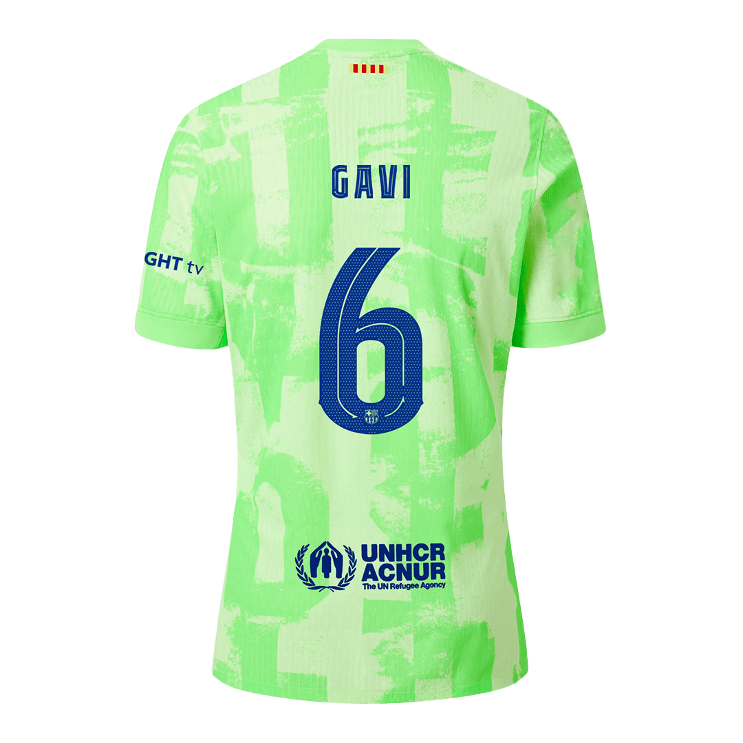 Authentic GAVI #6 Barcelona Third Away Soccer Jersey 2024/25 - UCL£¨Spotify Logo Without Text£©