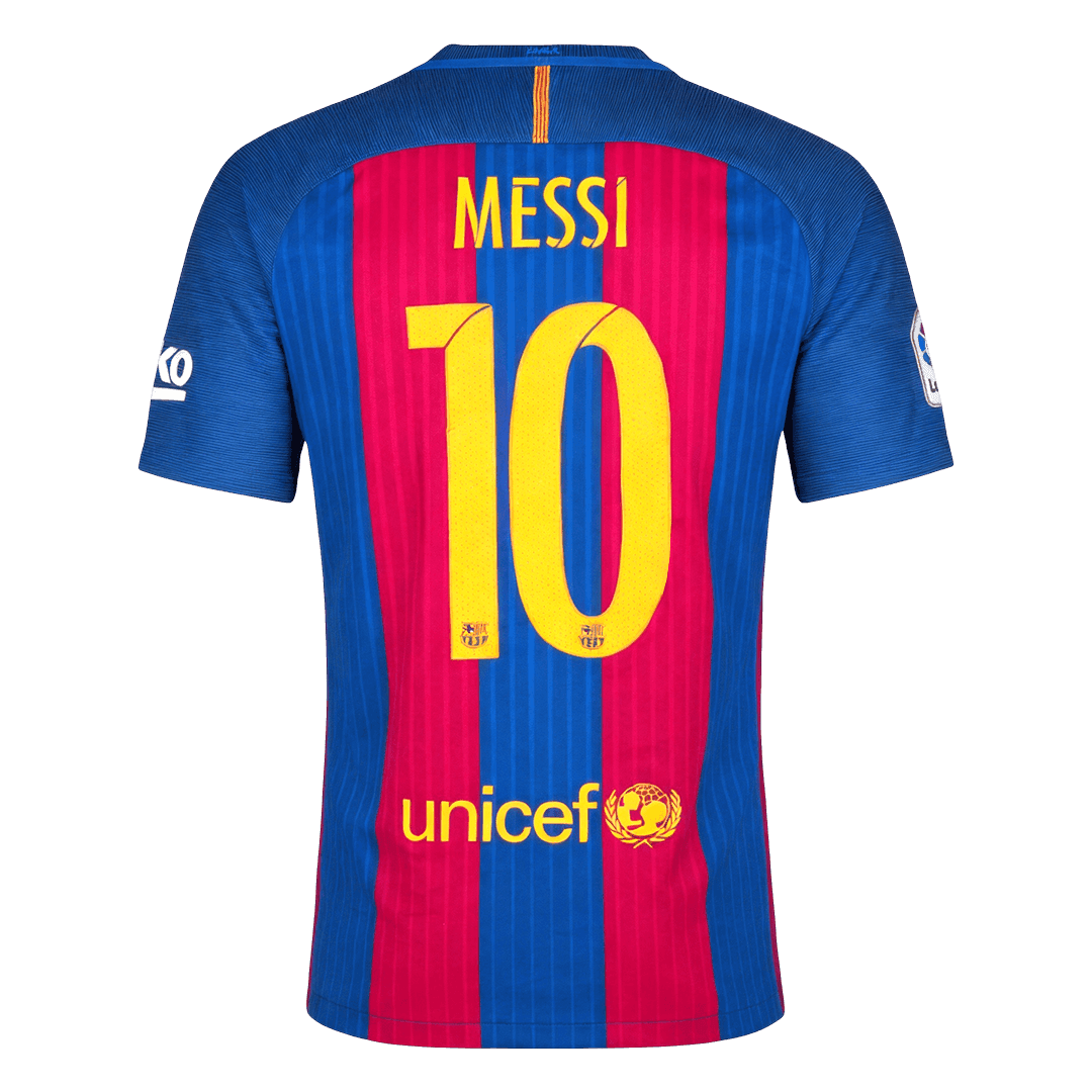 MESSI #10 Retro 2016/17 Barcelona Home Soccer Jersey Red&Blue
