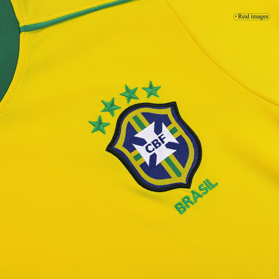 CAFU #2 Retro 1998 Brazil Home Soccer Jersey - World Cup