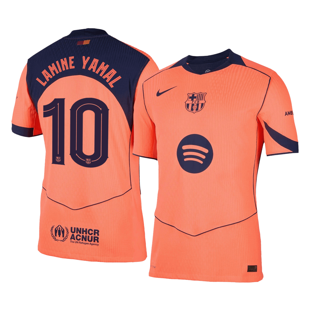 Authentic LAMINE YAMAL #10 Barcelona Third Away Soccer Jersey 2025/26