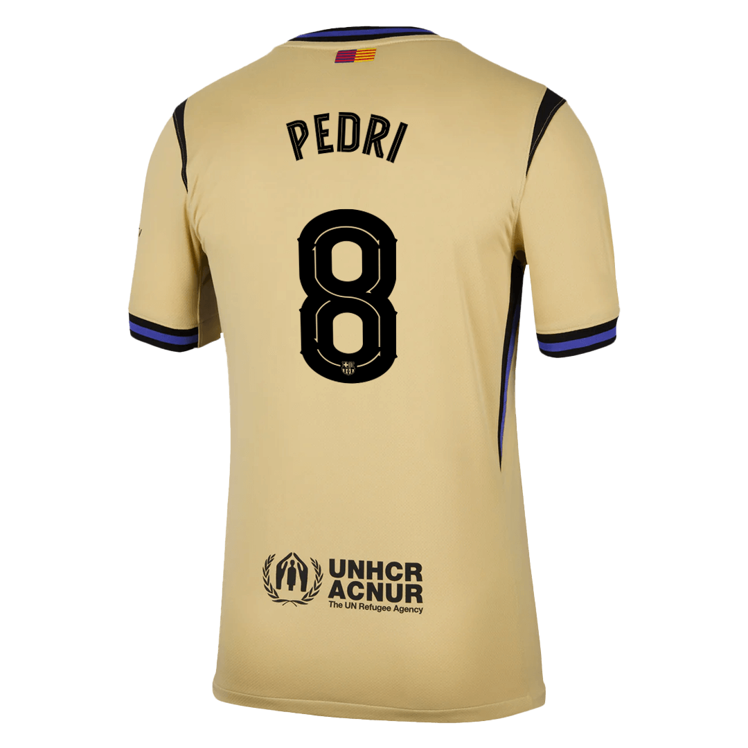 PEDRI #8 Barcelona Away Soccer Jersey 2025/26 Yellow - UCL