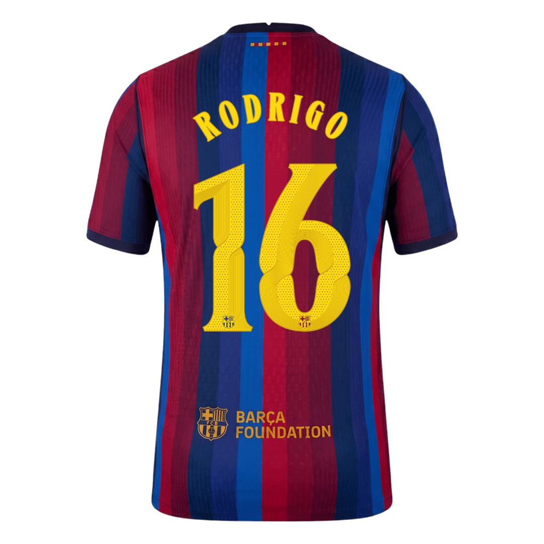 Authentic RODRIGO #16 Barcelona Home Soccer Jersey 2026/27