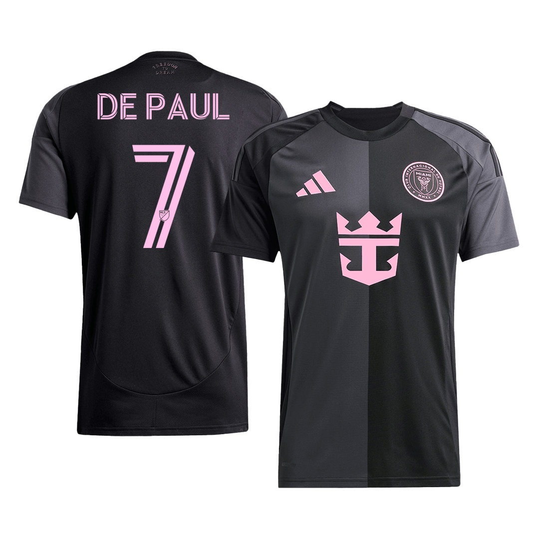DE PAUL #7 Inter Miami Away Soccer Jersey 2025 Black&Gray