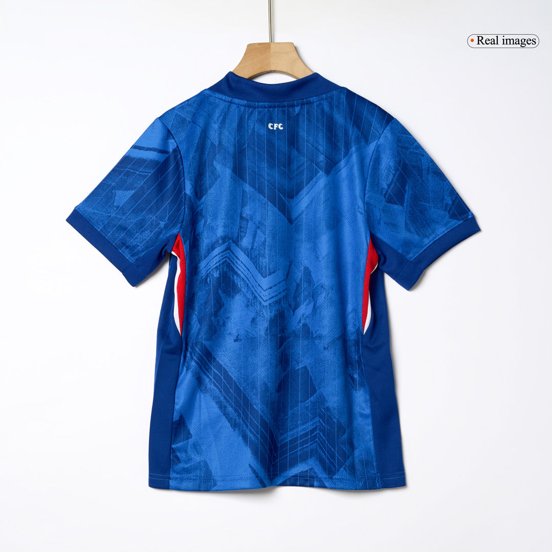 Kid's Chelsea Home Soccer Jersey Kit(Jersey+Shorts+Socks) 2025/26 Blue
