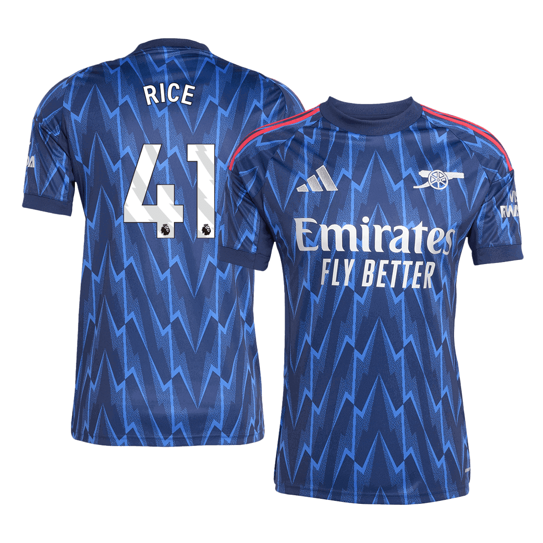 RICE #41 Arsenal Away Soccer Jersey 2025/26 Blue
