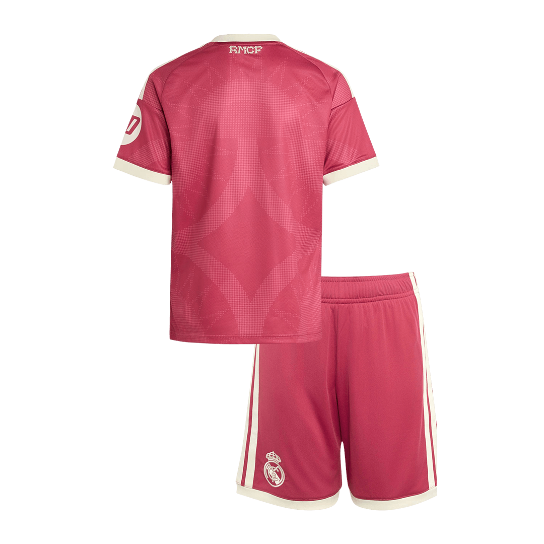 Kids Real Madrid Third Soccer Jersey Kit (Jersey+Shorts) 2026/27 Pink