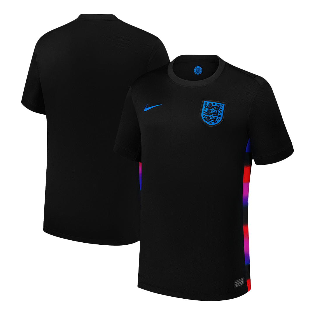 Men's England Away Soccer Jersey 2025 Black - Women's Euro