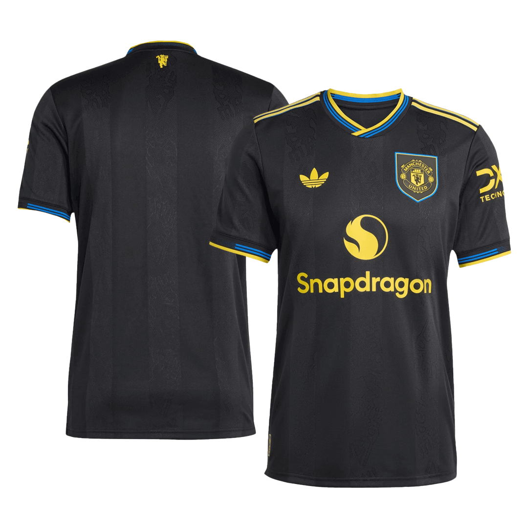 Authentic Manchester United Third Away Soccer Jersey 2025/26 Black