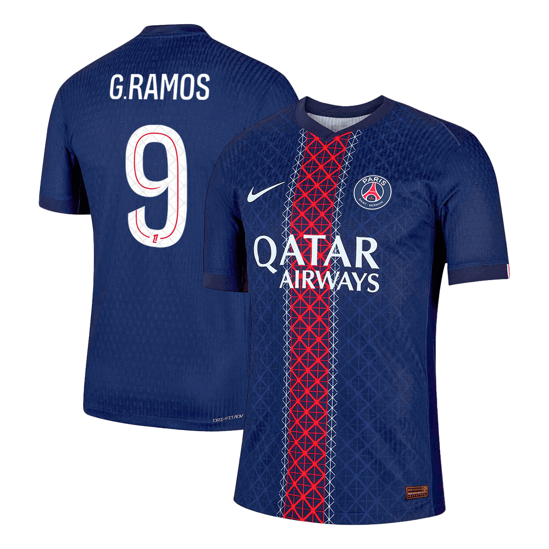 Authentic G.RAMOS #9 PSG Home Soccer Jersey 2025/26