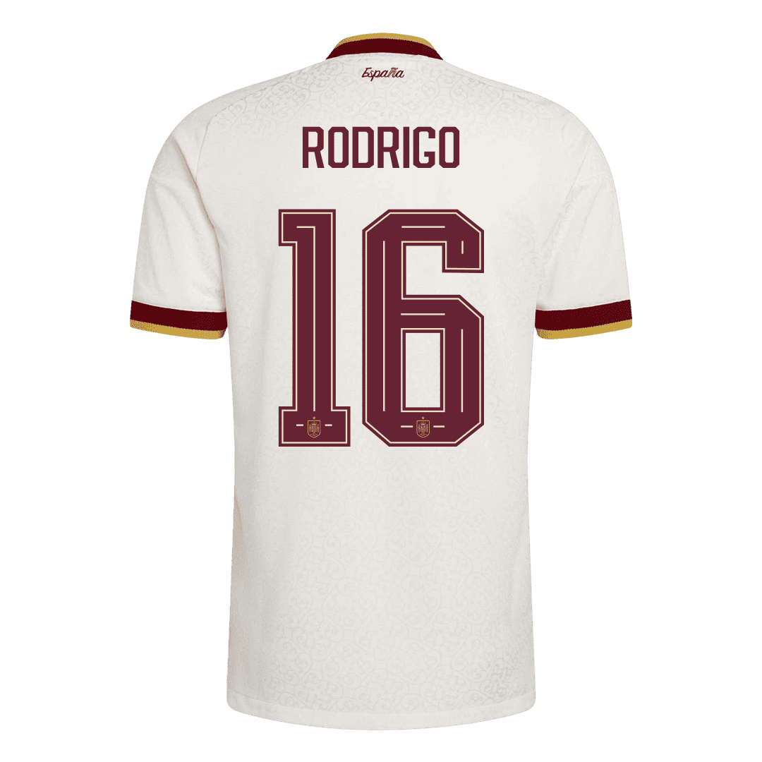 Authentic RODRIGO #16 Spain Away Soccer Jersey 2026
