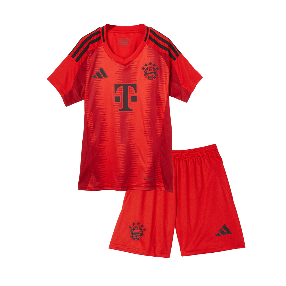 Kid's Bayern Munich Home Soccer Jersey Kit(Jersey+Shorts+Socks) 2024/25 Red