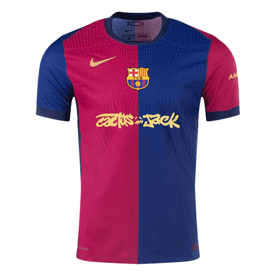 Authentic Barcelona X Travis Scott Home Soccer Jersey 2024/25 Red&Blue