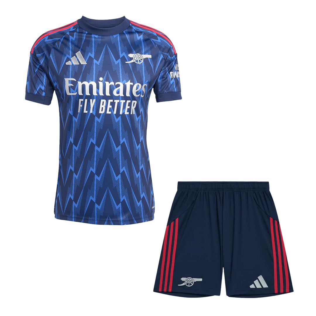 Arsenal Away Soccer Jersey Kit(Jersey+Shorts) 2025/26 Blue