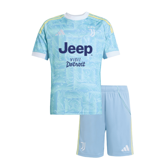 Kid's Juventus Away Soccer Jersey Kit 25/26 Blue