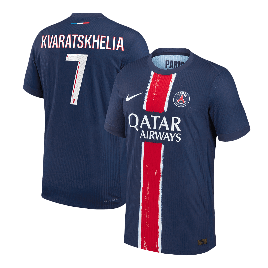 Authentic KVARATSKHELIA #7 PSG Home Soccer Jersey 2024/25 Navy