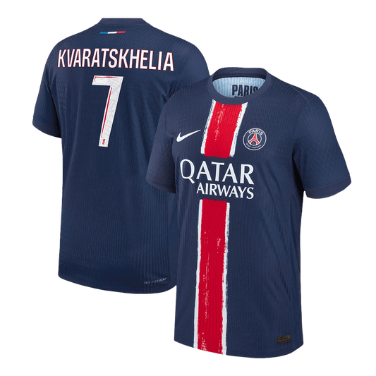 Authentic KVARATSKHELIA #7 PSG Home Soccer Jersey 2024/25 Navy