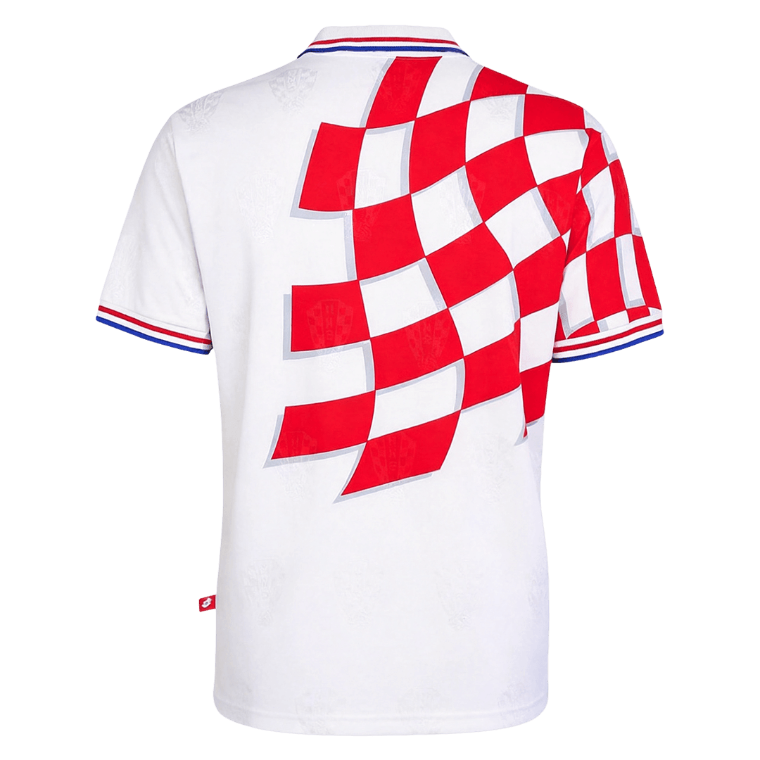 Retro Croatia Home Soccer Jersey World Cup 1998 White&Red