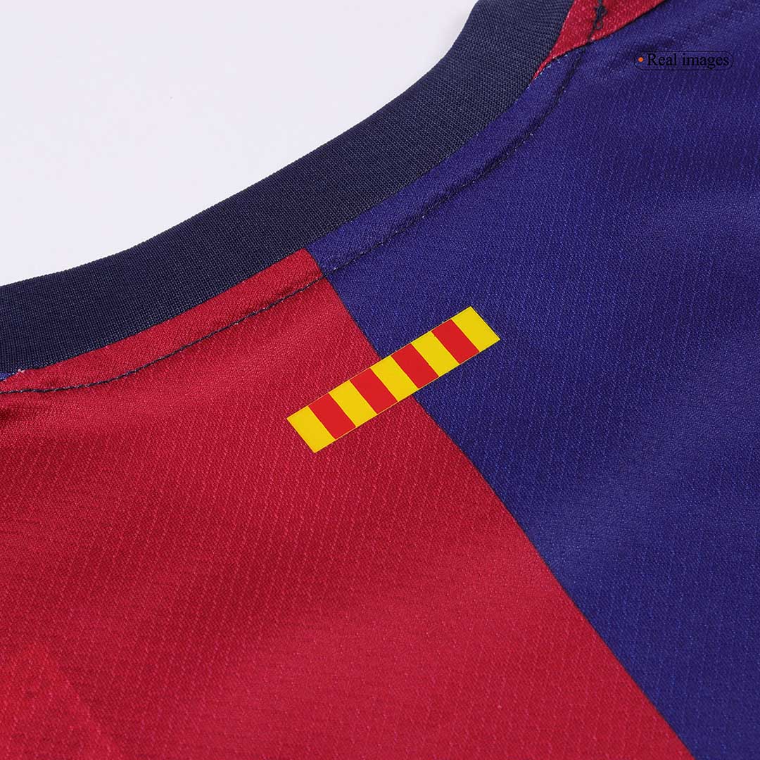 Kid's Barcelona Home Soccer Jersey Kit(Jersey+Shorts) 2024/25 Spotify Logo Without Text